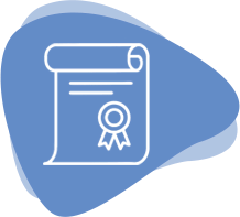 Ein Weißes Dokument Icon auf blauem Hintergrund